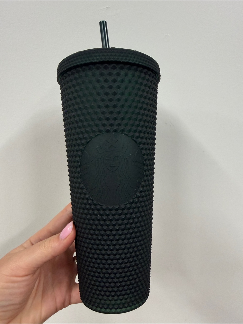 Starbucks Matte Dark Green Studded Cold Drink Tumbler Venti 24